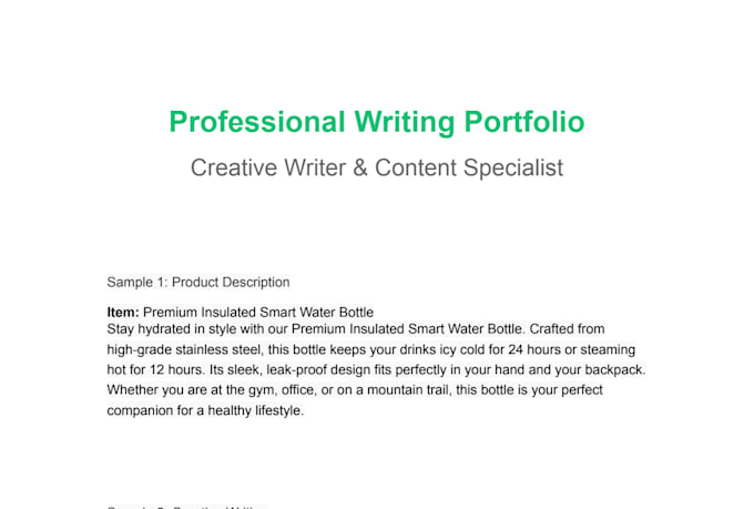 professional description write in english